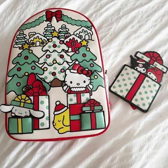 Hello Kitty Holiday Backpack & Card Holder - Picture 1 of 7